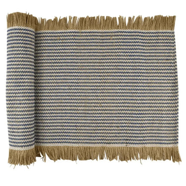 Jai Jute Table Runner - Denim / White – High quality House of Dudley homewares